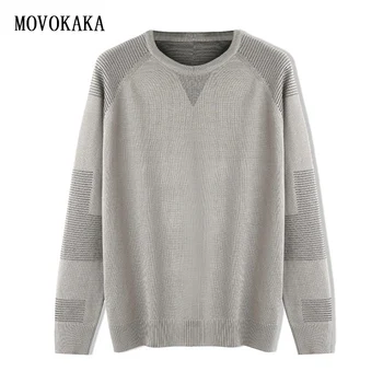 

New Business Gentleman Cashmere Sweater Men Winter Long Sleeve Pullover Men Knitted Sweater Male Loose Sweater Man Tops Pull Men