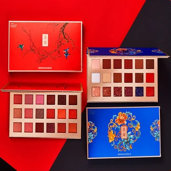 

18-color Chinese Style Eyeshadow Palette Waterproof Smudge-proof Fashion Matte Shimmer Eye Shadow Powder 2020