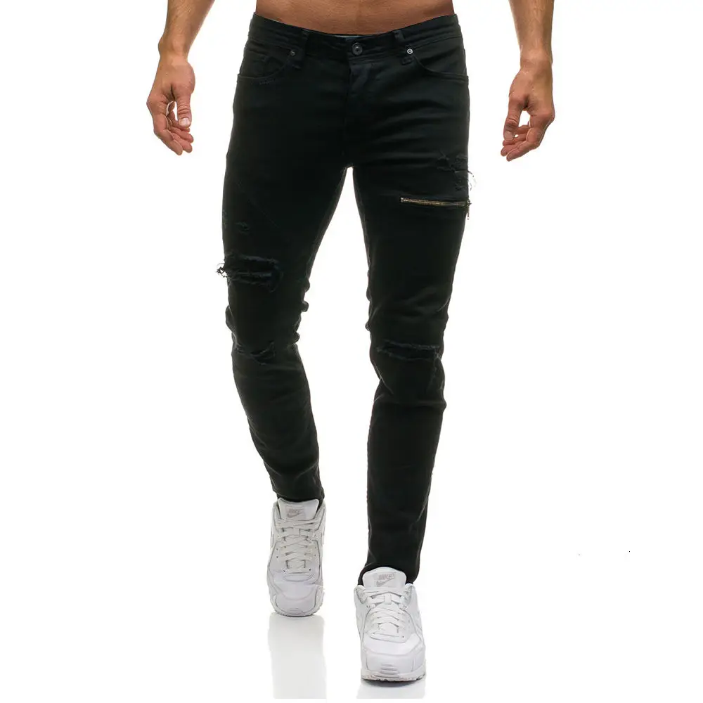 2022 Casual Jeans Men jeans with Zip