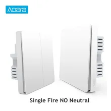 Умный настенный светильник Aqara, переключатель одной линии огня, версия ZigBee, Wi-Fi, беспроводное подключение, приложение, дистанционное управление