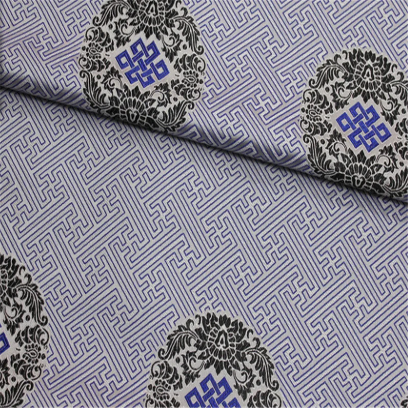 Hot Sale 75cm Factory Direct Traditional Pattern Jacquard Brocade Fabric Unique Design for Chinese Style Tang Suit images - 6