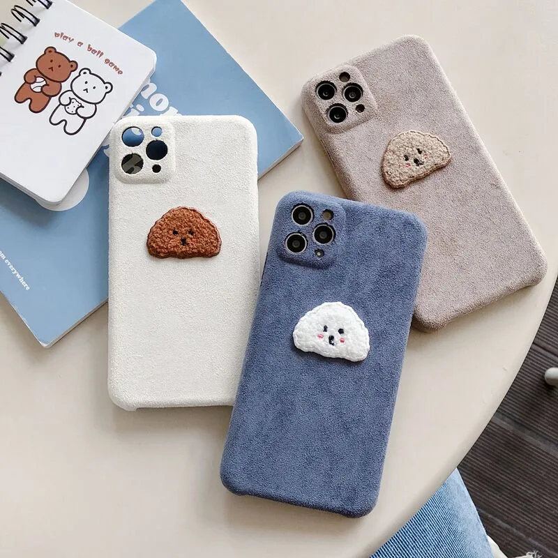 Cute Teddy dog Soft Microfiber Fabric Phone Case For iphone 11 Pro Max 7 8 plus X XR XS Max se 2020 Cover Fashion Cartoon Funda Cute Teddy dog Soft Microfiber Fabric Phone Case For iphone 11 Pro Max 7 8 plus X XR XS Max se 2020 Cover Fashion Cartoon Funda