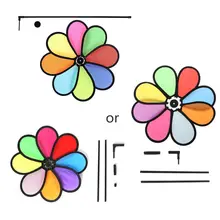 Windmill Toys Children Kids Garden Decoration 8 Leaves Colorful Outdoors Spinner