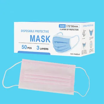 

Medical Mask Non-woven Disposable Medical Surgical Masks Anti-Pollution 3 Ply Melt Blown Cloth Filter Mask Pink Medical Mask