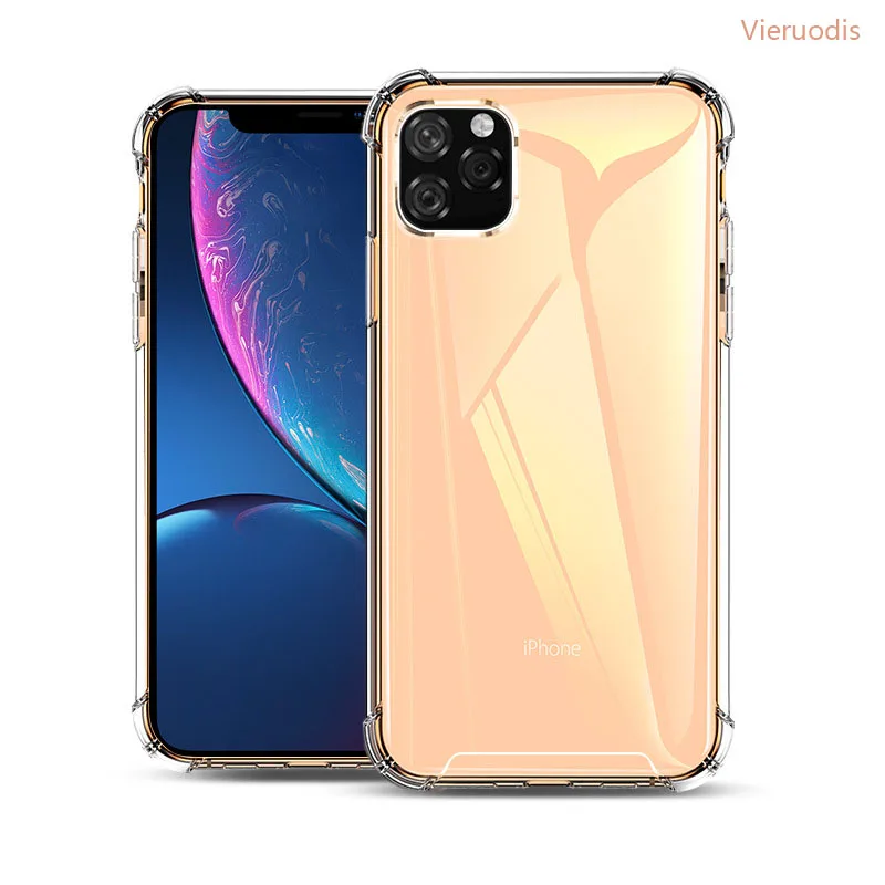 Небьющийся прозрачный силиконовый чехол для телефона 11 Pro Max XR XS X 7 8 6 6S Plus Мягкий