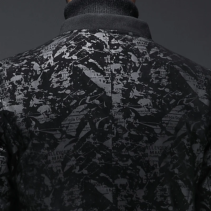 AYUNSUE Мужская натуральная Короткая кожаная куртка приталенное пальто из овчины винтажная куртка-бомбер Куртки из натуральной кожи L18-4801