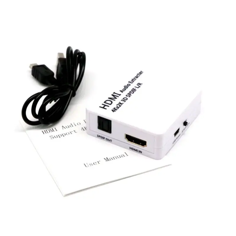 

2 RCA Splitter Adapter HDMI Audio Extractor Digital to Analog +3.5 rpm 2RCA Header Audio Extractor For HDMI Digital To Analogue
