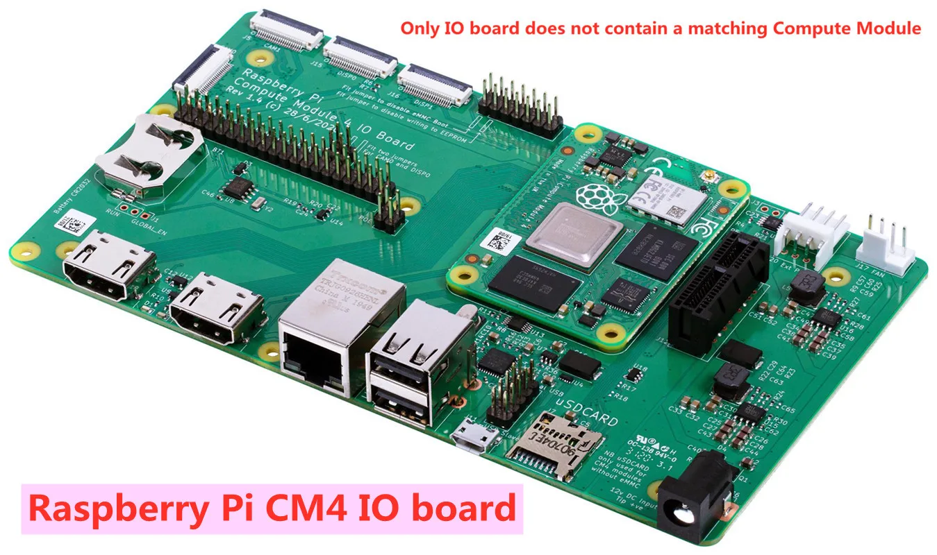 Компьютерный модуль CM4IO Raspberry Pi плата ввода-вывода 4 BCM2711 ARM Cortex-A72 не содержит