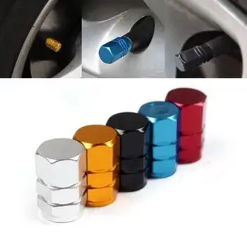 

SI-AT11107 4 Pcs Car Motorbike Bike Aluminium Tyre Wheel Stem Air Valve Dust Caps Covers