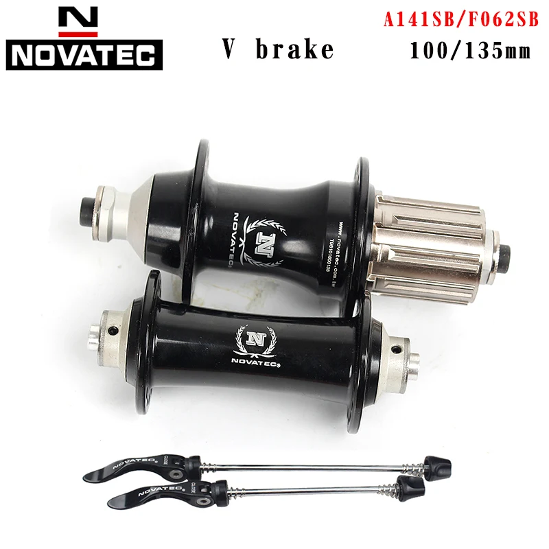 A141 F062 28H Велосипедные ступицы NOVATEC, Аксессуары для велосипеда MTB, 32 отверстия, v-образный тормоз A141SB F062SB 100 мм 135 мм, 4 подшипника, велосипедные ступицы - Цвет: A141 F062 28H