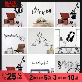 

Decorative Music Wall Sticker For Kids Room Decoration Bar Home Bedroom Decor Wall Decal Wallpaper Decals Stickers