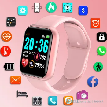 

Y68 Smart Watch Women Fitness Tracker Heart Rate Sleep Monitoring Sport Digital Watches Bracelet For Andriod Ios Smartwatch