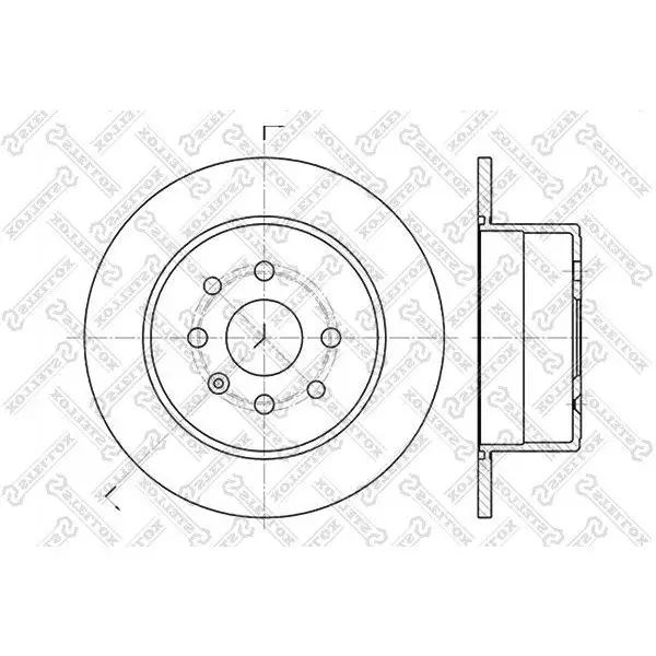 Диск тормозной задний Opel Vectra 1.8/2.0 88-95 STELLOX 6020-361