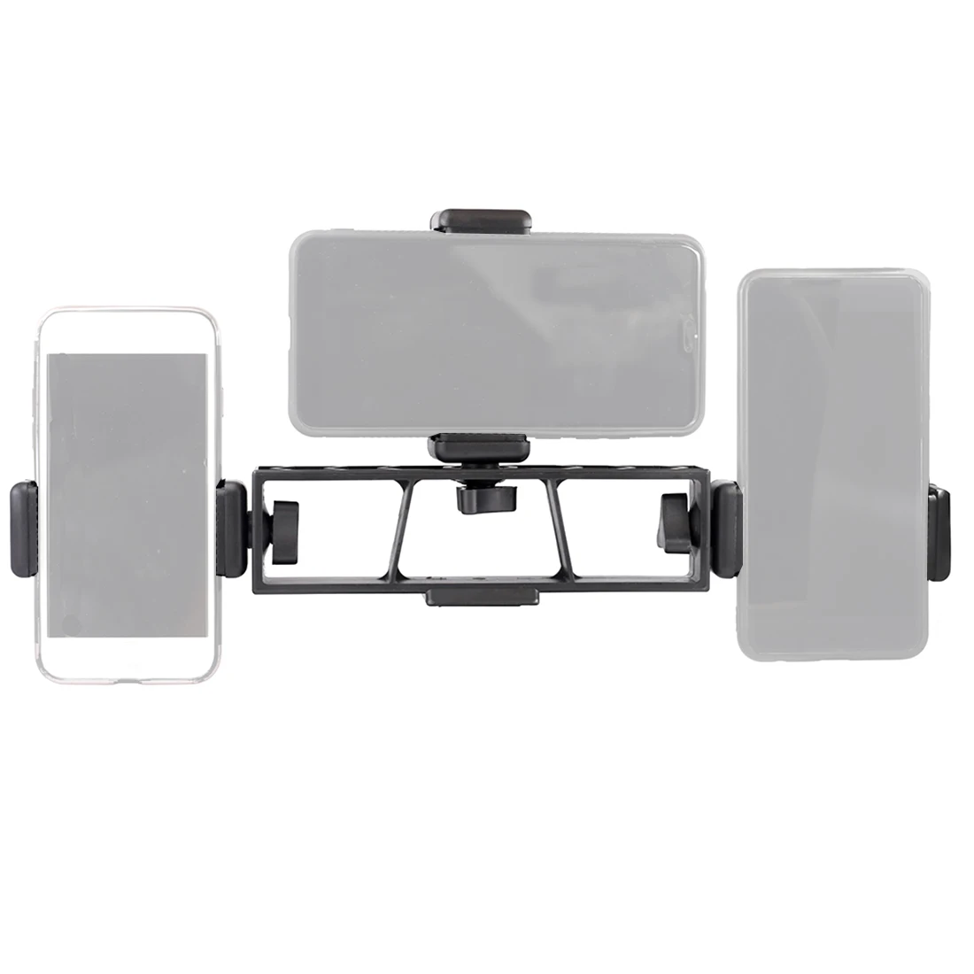 FEICHAO 3-Position Stand Clip Bracket Holder Mobile Phone Clamp Tripod 1/4" Mount Smartphones Mic Fill Lights Live Broadcast