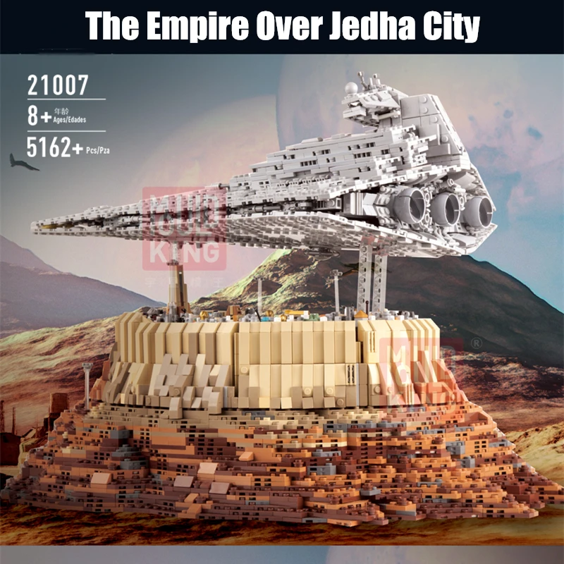

MOULDKING 21007 Imperial Star Destroyer Cruise Ship Wars The Empire Over Jedha City MOC 18916 Compatible legos blocks bricks