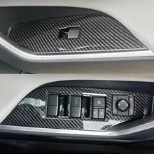 Углеродное волокно левый и правый руль стекло подъемная панель декоративная наклейка ручка кнопка для Toyota RAV4 RAV-4