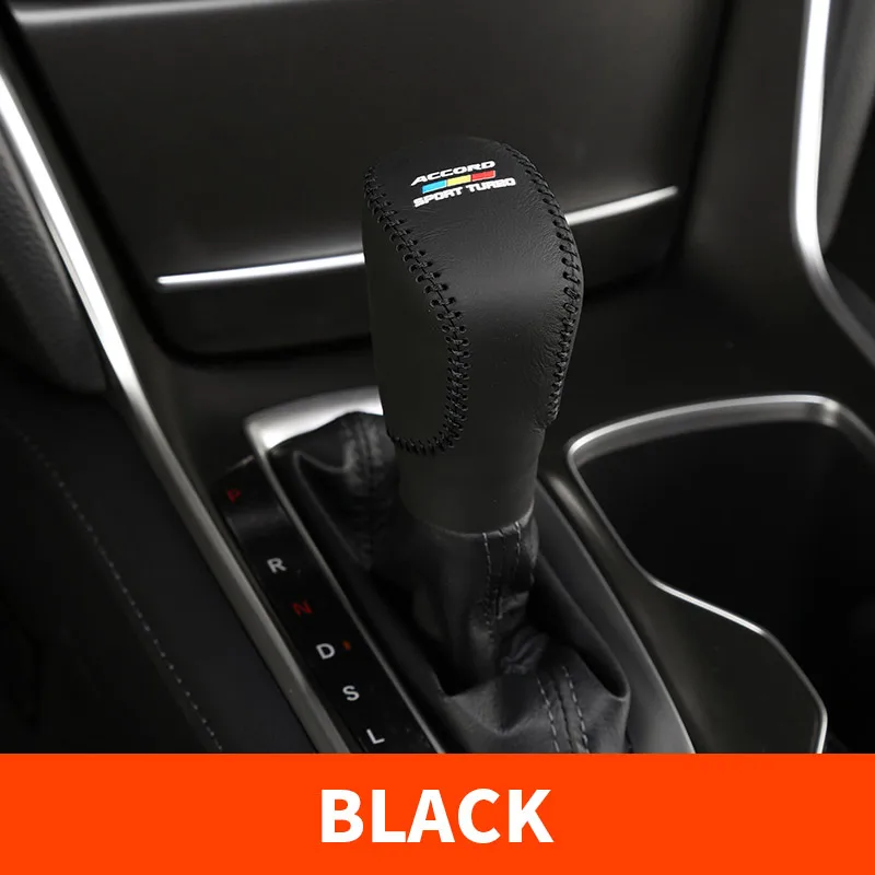 Кожа переключения передач Зубчатый редуктор переключения передач крышка набор передач украшение модификация для Honda Accord 10th - Название цвета: Black line 1pcs
