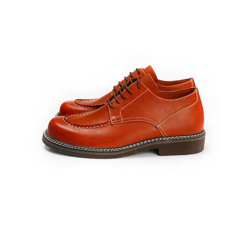 Red brown Модные деловые мужские туфли; Новинка года; классические кожаные мужские туфли; модные модельные туфли без застежки; мужские оксфорды в итальянском стиле - Цвет: Red brown