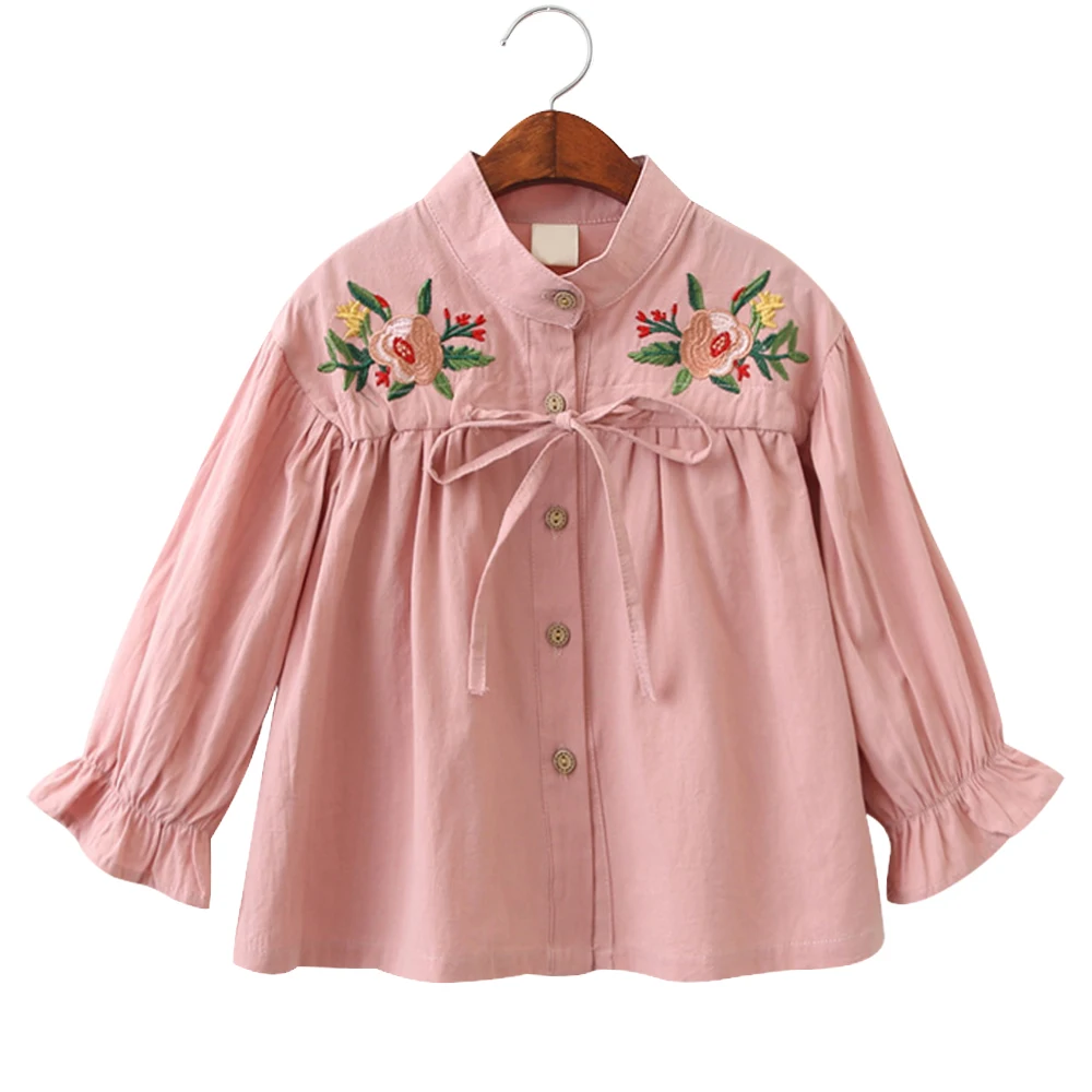 chifuna New Fall Autumn School Blouse Top Ruffle Girls Shirts Children Clothes Toddler Clothing For Blouse Girls Tops - Цвет: K03434pink