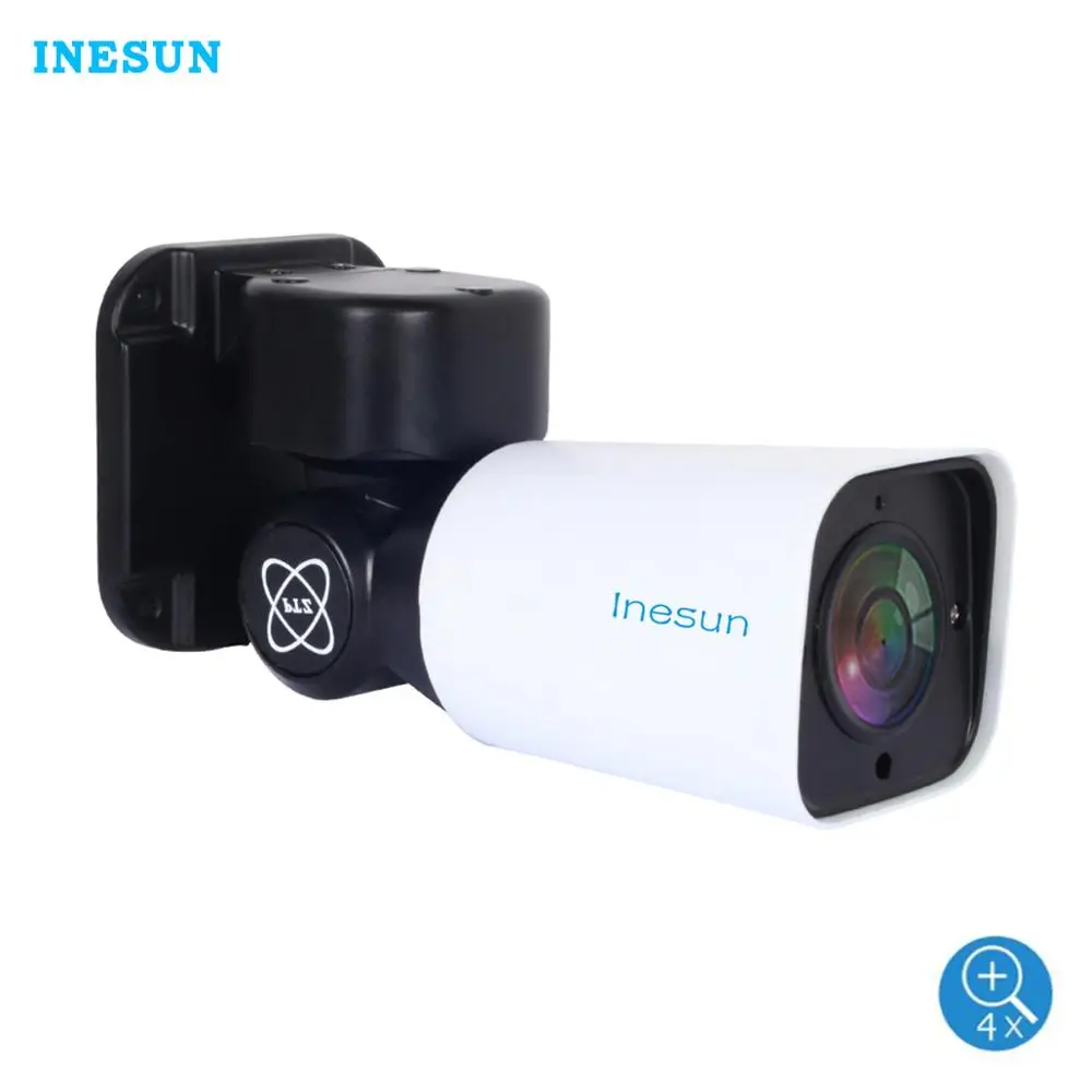 Inesun 2 МП/5 Мп супер HD Мини PTZ IP камера наружная 4 кратный оптический зум H.265 120 футов