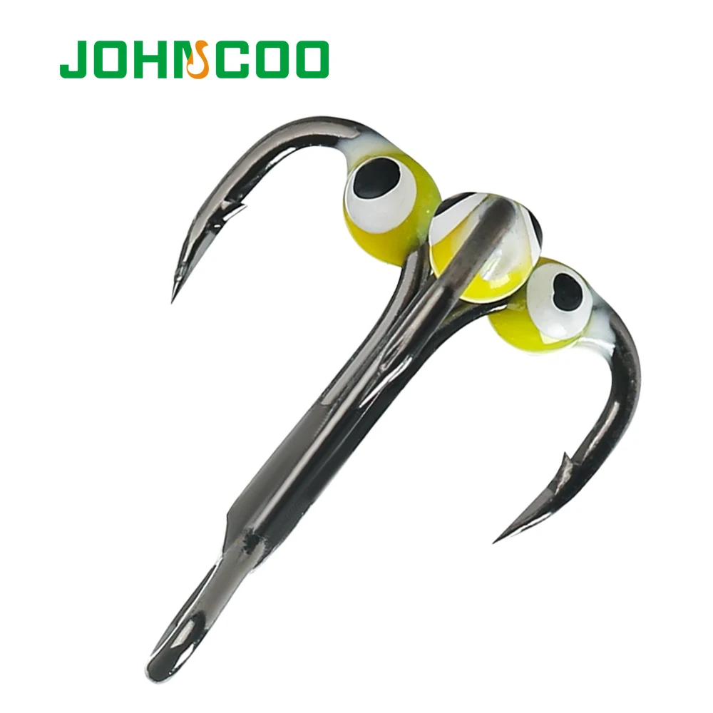 JOHNCOO 5 шт. зимняя ледяная приманка на рыболовный крючок 6#8#10# Тройной Крючок из высокоуглеродистой стали острый крючок