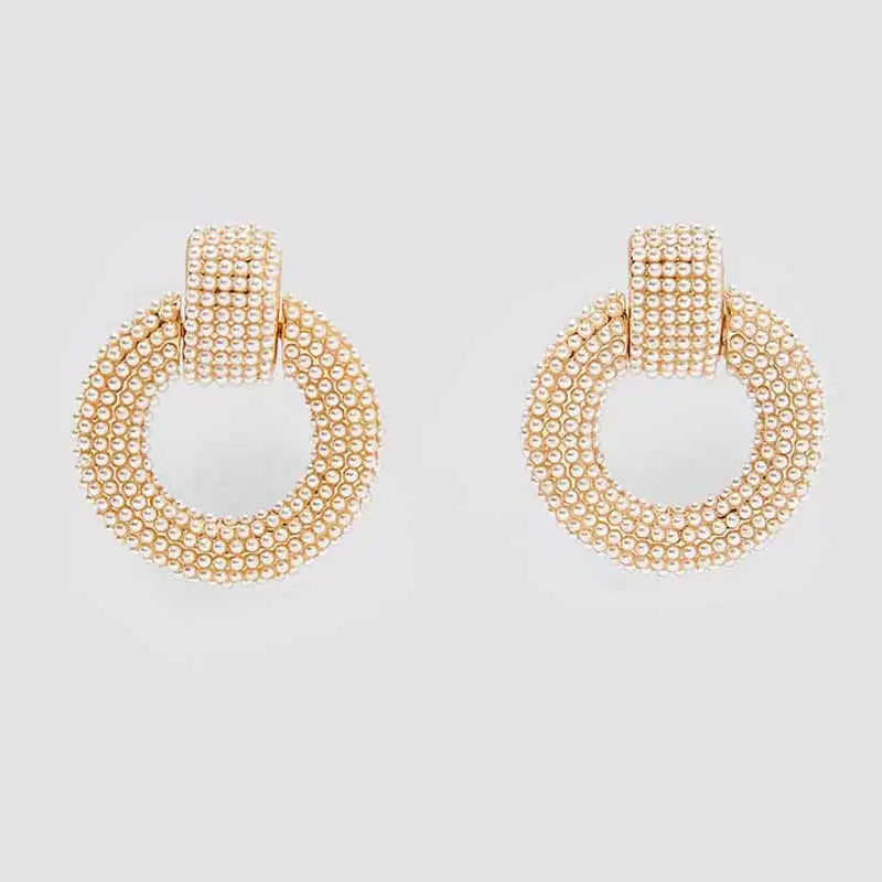 Винтажные серьги Girlgo с круглыми подвесками из искусственного жемчуга для Женщин