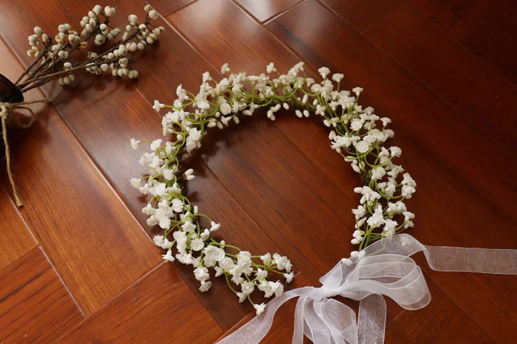 White Gypsophila Wreath Bridal Headhand Accessories For hair accessories bridal hair accessories