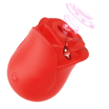 2 Function Tongue Lick Vibrator Sucker Vibrator For Women Nipple Sucker Oral Licking Clitoris Stimulation Rose Like Sex Toys 2