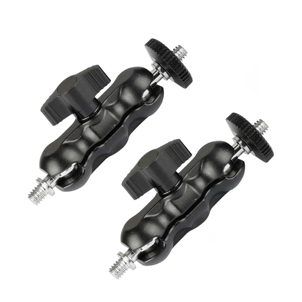 

Kayulin Versatile 1/4"-20 Mini Ball Head Extension Arm Black Knob (2 Pieces)