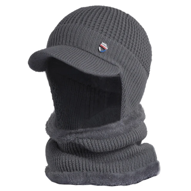 Visor Earflap Beanie Hat 