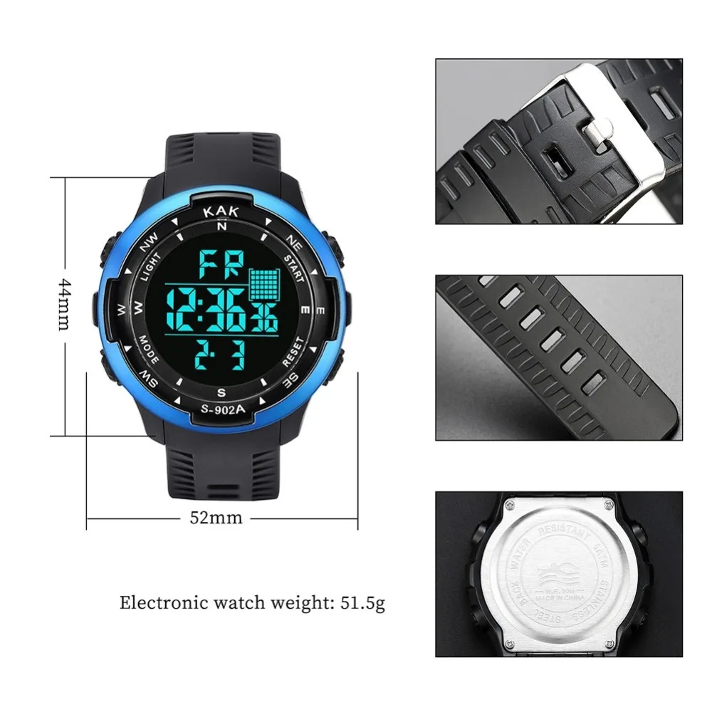 montre homme Men's Sport Watches Water Resistant Fashion Male Digital Wristwatch Outdoor Military Watch zegarek meski Clock A30