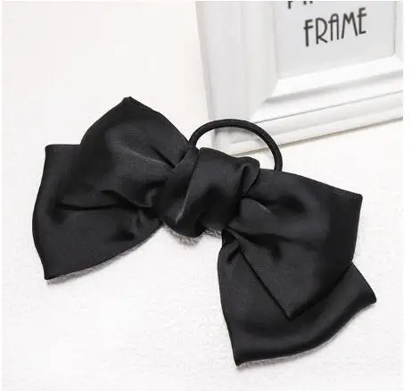 color 2 2 шт./, модный бантик для волос, elactic hair band, Мягкий Шифоновый бантик, держатель для женщин, девушек, сатин, трендовые женские аксессуары для волос - Цвет: color 2