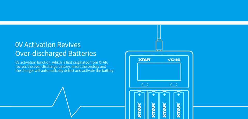 Новые Зарядное устройство XTAR VC4 VC4S QC3.0 быстрой зарядки 3,7 V 1,2 V микро USB Зарядное устройство 18650 26650 16340 14500 AA AAA Батарея Зарядное устройство