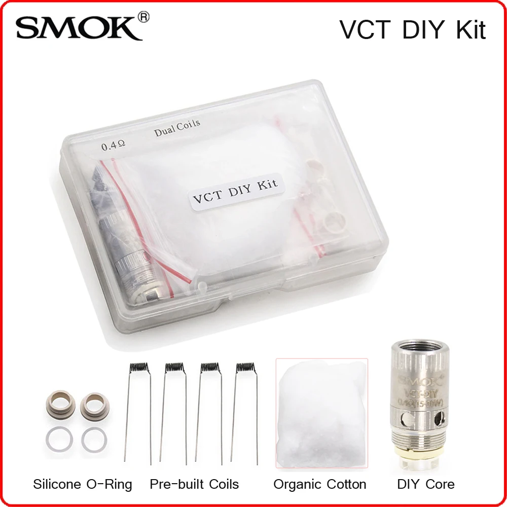 Оригинальный испаритель сопротивления SMOK VCT DIY с нагревателем и силиконовым