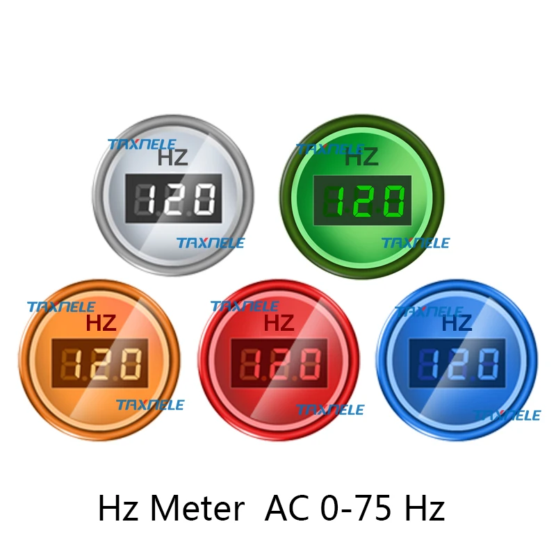 Hz Meter 22 мм цифровой дисплей круглый квадратный двойной вольтметр амперметр ампер Ток Напряжение Герц частотомер Светодиодный светильник сигнала lndicator - Цвет: Hz Meter