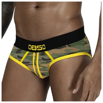 

Sexy Man Underwear Brief Camouflage Printed Underpants Plus Size Comfortable Breathable Low Waist Brief Men Underwears #Zer