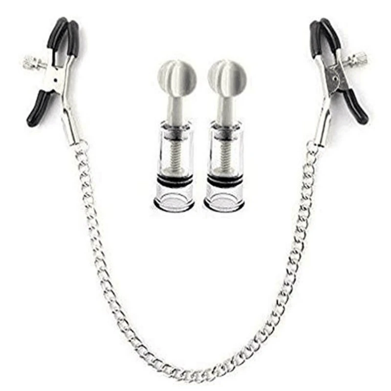 3Pcs Nipple Clamps and Nipple Suckers fun adult gifts Metal sex party toys erotic sex toy sex toys nipple clamp sex bondage toys