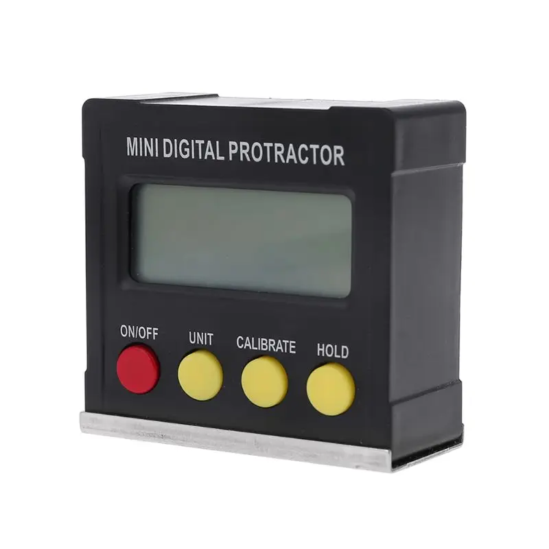 

360 Degree Digital Protractor Inclinometer Electronic Level Box Magnetic Base Measuring Tools 94PC
