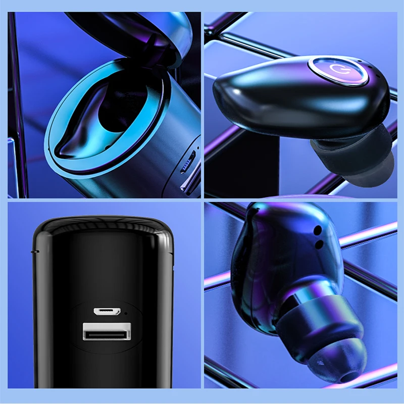 V21 мини беспроводные Bluetooth наушники V5.0 стерео наушники-вкладыши с микрофоном спортивные наушники для бега наушники с зарядным устройством