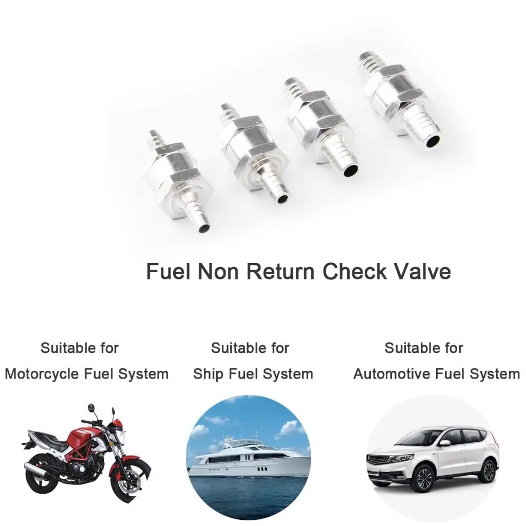 One Way Fuel Non Return Check Valve Petrol Diesel Aluminium Alloy For Carburettor Low Pressure Fuel Systems 6/8/10/12mm FP-1048 fuel check valve
