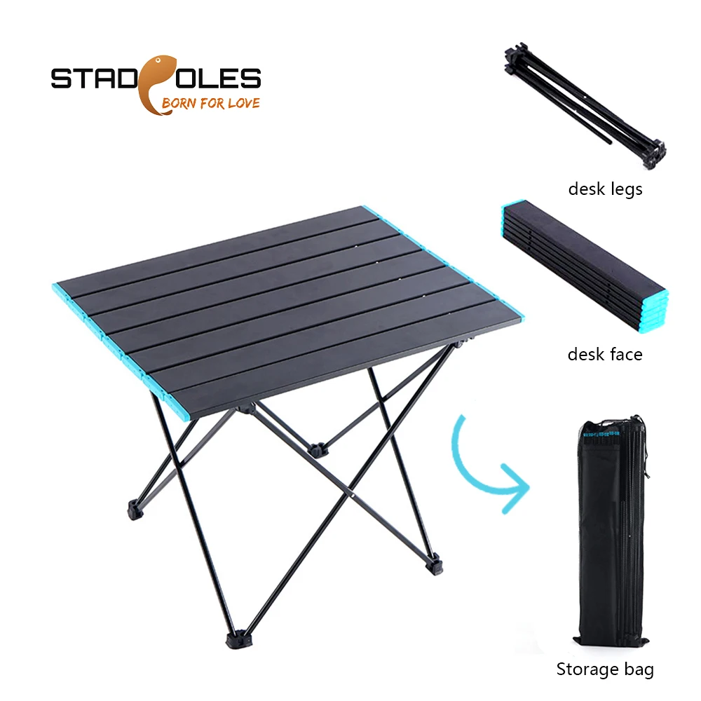 

S-tadpoles Portable Folding Camping Picnic Table Small Ultralight Aluminum Alloy Picnic Table For Outdoor Barbecue Camping Beach