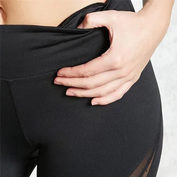 SALSPOR Women Mesh Hip Stitching Workout Leggings Women High Waist Slim Fitness Leggins Female Breathable Quick Dry Legging 6