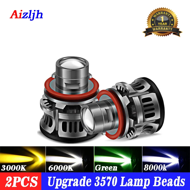Aizljh H8 H9 H7 H11 9005 HB3 9006 HB4 Автомобильные светодиодные лампы Canbus 6000K 3000K 8000K 15000K