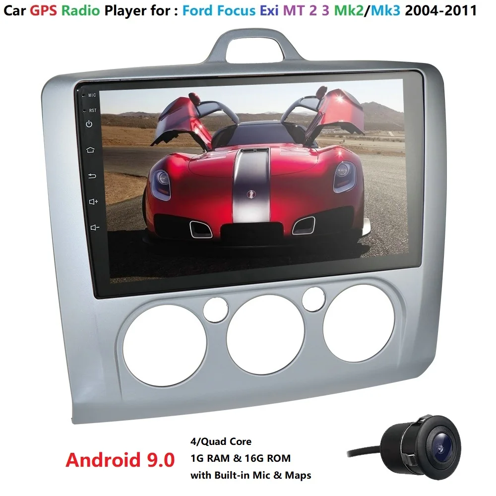 Car Radio Multimedia Player touch screen BT Mirror Link SWC Android 9 For Ford Focus MT 2004 2005 2006-2008 2009 2010 2011 2 DIN