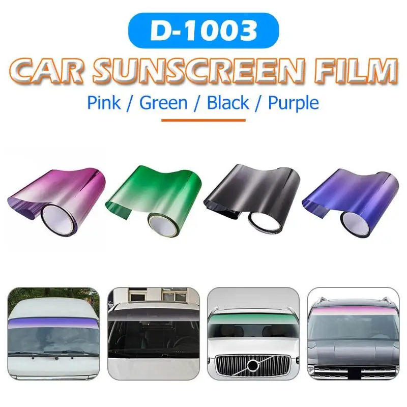 

150x20cm 4Colors Car Sun Visor Windscreen Shade Film Tint Strip Windshield Sunvisor Sticker Car Front Window Sunshade Film Cover