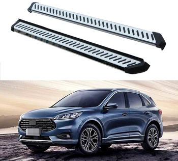 

Door Fixed Side Step Running Board Nerf Bar Guards Protector 2 Pcs Fits for Ford- Escape Kuga 2020 2021 - Silver