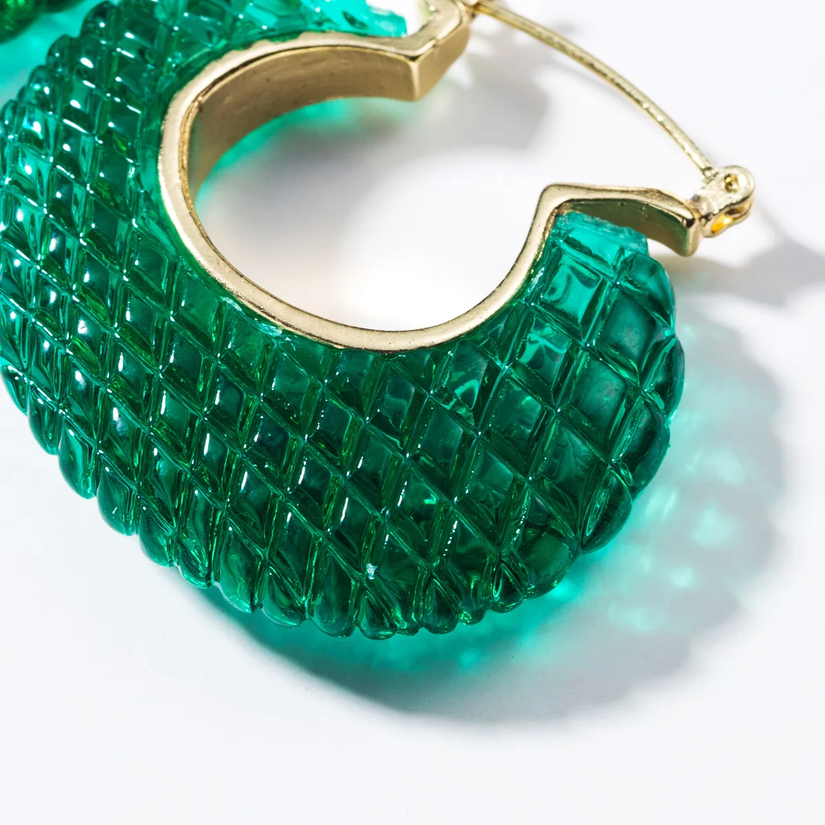 В форме Луны элегантные висячие серьги зеленые серьги из полимеров винтажные женские серьги женские ювелирные изделия
