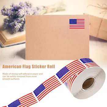 

New Arrival 1x 2 In 250 Count American Flag Self Adhesive Sticker Roll