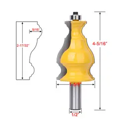 1/2 дюймовый Круглый хвостовик рамка формовочный фрезерный бит двери Ножи деревянных шип с резьбовой головкой, режущий инструмент