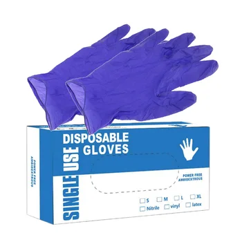 

100pcs High Quality Nitrile Exam Disposable Gloves Food Salon Beauty Safe Catering Food Glove Skiing Gloves for Women Men